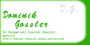 dominik gossler business card